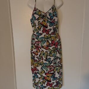 No Boundaries Colorful Butterfly Midi Dress